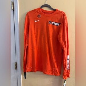 Nike Orange Syracuse Long Sleeve Tee, men’s Small